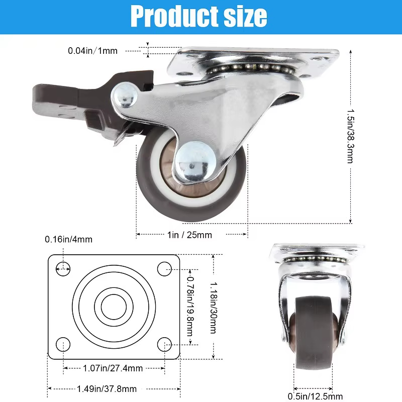 thermoplastic rubber tpe caster wheel