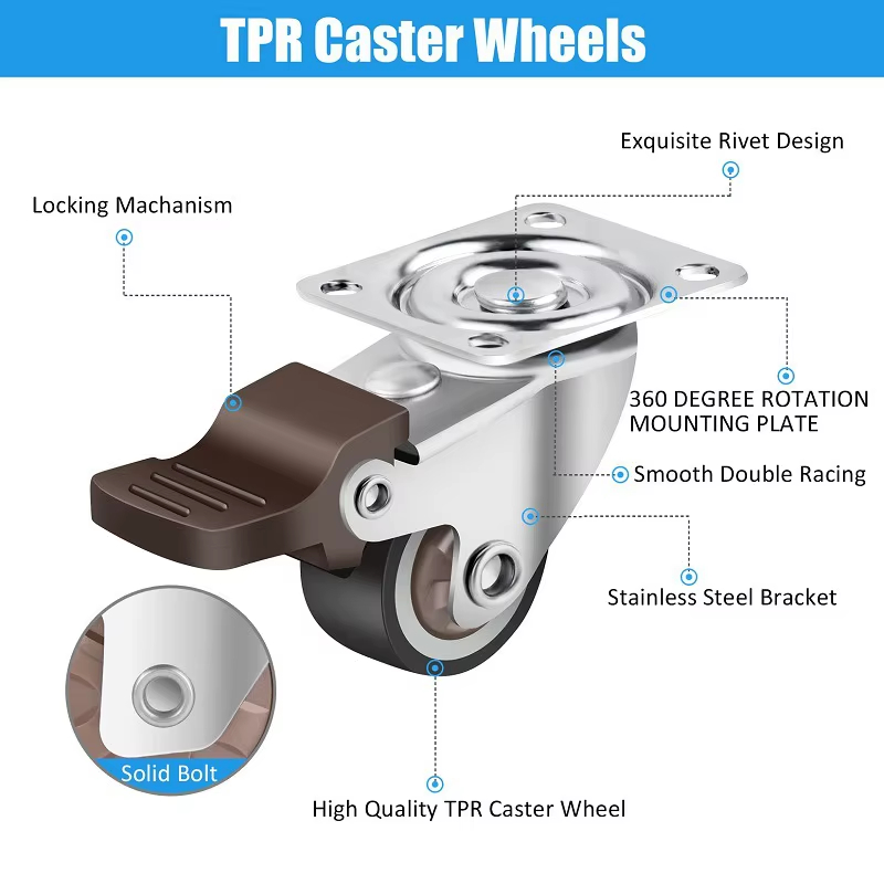 thermoplastic rubber tpe caster wheel